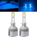 2 PCS  H1 18W 1800 LM 8000K IP68 Canbus Constant Current Car LED Headlight with 2 COB Lamps, DC 9-36