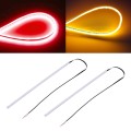2 PCS 45cm DC12V 5W Ultra-thin Waterproof Car Auto Double Colors Turn Lights / Running Lights SMD-28