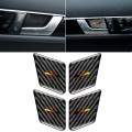 4 PCS Car German Flag Carbon Fiber Door Inner Handle Wrist Panel Decorative Sticker for Mercedes-Ben