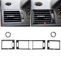 Car German Flag Carbon Fiber Air Outlet Ring + Intermediate Air Outlet + Side Air Outlet Panel Decor