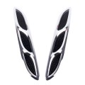 2PCS V-623 JDM Style Plastic Decorative Air Flow Intake Turbo Bonnet Hood Side Vent Cover With Self-