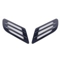 2 PCS Euro Style Metal Decorative Air Flow Intake Turbo Bonnet Hood Side Vent Grille Cover with Self