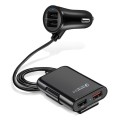HMQ-C801 1.8m 8A Max 4 Ports USB Car Charger with Extending USB HUB for Front & Back Seat Charging (