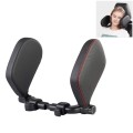 Car Seat Headrest Car Neck Pillow Sleep Side Headrest for Children and Adults (Black Red)