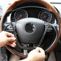 Car Carbon Fiber Steering Wheel Outer Frame Decorative Sticker for Volkswagen Touareg
