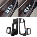 Car Tricolor Carbon Fiber Door Window Lift Panel Decorative Sticker for , Left DriveMW 5 Series G38