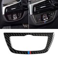 Car Tricolor Carbon Fiber Headlight Switch Frame Decorative Sticker for BMW 5 Series G38 528Li / 530