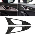 2 PCS Car Carbon Fiber Door Inner Handle Outer Frame Decorative Sticker for Mazda Axela 2014 / 2017-