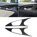 2 PCS Car Carbon Fiber Door Inner Handle Wrist Panel Decorative Sticker for Honda Tenth Generation C
