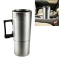 DC 12V Stainless Steel Car Electric Kettle Heated Mug Heating Cup with Charger Cigarette Lighter, Ca
