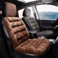 Car Thick Plush Seat Cushion Warmer Cover Winter Seat Mat (Coffee)