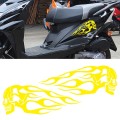 Motorcycle Styling Skull Head PVC Sticker Auto Decorative Sticker (Yellow)