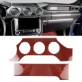 2 in 1 Car Carbon Fiber Dashboard Cover Panel Decorative Sticker for Ford Mustang