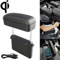 Universal Car Wireless Qi Standard Charger PU Leather Wrapped Armrest Box Cushion Car Armrest Box Ma