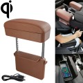 Universal Car Wireless Qi Standard Charger PU Leather Wrapped Armrest Box Cushion Car Armrest Box Ma