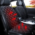 Car 12V Front Seat Heater Cushion Warmer Cover Winter Heated Warm, Single Seat (Black)