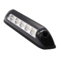 DC 12V 2.6W 6000K IP67 Marine RV Waterproof LED Stair Deck Dome Light Ceiling  Lamp, Black Shell and