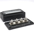 Max DC 48V 300A Heavy-Duty Module Design Bus Bar 4 M8 Terminal Studs Box Busbar for Car / RV / Boat