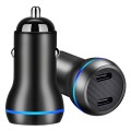 ACC-580 PD 40W Dual Type-C / USB-C Ports Fast Charging Car Charger(Black)