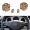 1 Pair Car Steering Wheel Switch Buttons Panel for Mercedes-Benz W204 2007-2014, Left Driving(Beige)