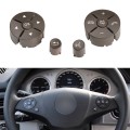 1 Pair Car Steering Wheel Switch Buttons Panel for Mercedes-Benz W204 2007-2014, Left Driving(Brown)