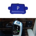 Car Gear Lever Auto Parking Button Letter P Cap for BMW X5 X6 2007-2013, Left Driving (Blue)