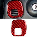 Carbon Fiber Car Key Panel Button Sticker for Chevrolet Corvette C5 1998-2004, Left Drive(Red)