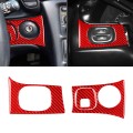 3 in 1 Carbon Fiber Car Headlight Key Panel Sticker for Chevrolet Corvette C5 1998-2004, Left Drive(