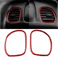 2 in 1 Carbon Fiber Car Front Passenger Seat Air Outlet Ring Sticker for Chevrolet Corvette C5 1998-