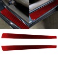 2 in 1 Car Carbon Fiber Threshold Sticker for Chevrolet Corvette C5 1998-2004, Left Drive(Red)