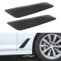 Car ABS Fender Decorative Sticker for BMW 5 Series 525Li 530Li, Carbon Fiber Texture