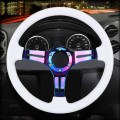 Car Colorful Modified Racing Sport Horn Button Steering Wheel, Diameter: 35cm(White)