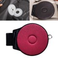 360 Degree Rotation Car Seat Cushion Whirling Seat Mat (Wine Red)