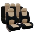 9 in 1 Universal Four Seasons Anti-Slippery Cushion Mat Set for 5 Seat Car, Style:Ordinary (Beige)