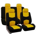 9 in 1 Universal Four Seasons Anti-Slippery Cushion Mat Set for 5 Seat Car, Style:Ordinary (Yellow)