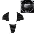 3 in 1 Car Carbon Fiber Steering Wheel Button Decorative Sticker for Honda Fit, Left and Right Drive