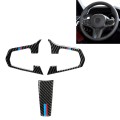 3 in 1 Car Carbon Fiber Tricolor Steering Wheel Button Decorative Sticker for BMW 5 Series G30 X3 G0