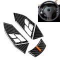 5 in 1 Car Carbon Fiber Germany Color Steering Wheel Button Decorative Sticker for BMW 5 Series E60