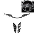 4 in 1 Car Carbon Fiber Steering Wheel Button Decorative Sticker for Cadillac xt5 2016-2017, Left an