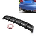 XH-6132 Carbon Texture Universal Car Rear Bumper Lip Diffuser 6 Shark Fin Style Rear Lower Spoiler,