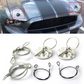 XH-6049 Car Universal Modified Racing Punch-free Aluminum Engine Hood Lock Cover(Silver)