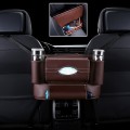 Car Front Seat Hanging Bag Paper Towel / Water Cup Storage Bag(Coffee)