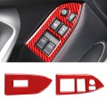 Car Carbon Fiber Window Glass Lifting Panel Decorative Sticker for Subaru BRZ / Toyota 86 2013-2017,