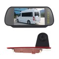 PZ477 Car Waterproof 170 Degree Brake Light View Camera + 7 inch Rearview Monitor for Ford Transit C