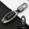 Car Luminous All-inclusive Zinc Alloy Key Protective Case Key Shell for Nissan A Style Smart 2-butto