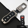 Car Luminous All-inclusive Zinc Alloy Key Protective Case Key Shell for Nissan I Style (Gun Metal)