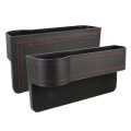 2 PCS Car Multi-functional Principal And Deputy Driver Seat Console Leather Box (Black)