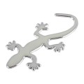 Gecko Shape Metal Car Luminous Decorative Sticker (Silver)