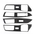 4 PCS Car Carbon Fiber Window Lift Button Decorative Sticker for Ford Explorer 2020