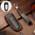 Hallmo Car Cowhide Leather Key Protective Cover Key Case for Audi A6L / A8L / A4 / A7 / A5 C Style(B